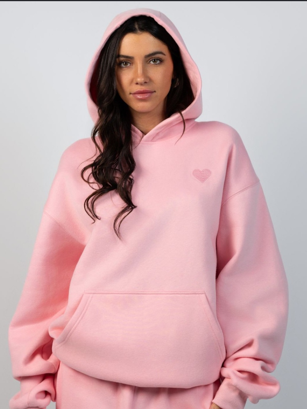 Comfrt - Pink Love Hoodie with Subtle Heart Detail
